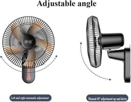 Wandventilator Afstandsbediening - Muurventilator Stille - Ruimte Koelen - Koperen Motor Kogellagers - 50W - Wit — thumbnail 5