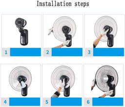 Wandventilator - Muurventilator - Ruimte Koelen - Aluminium Bladen - 40 cm - Zwart — thumbnail 5