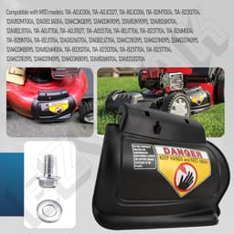 Mulchplug Grasmaaier - Grasvangstplug Mulchkit - Gras Mulchen - Scharnierend Ontwerp - Standaard Maat - Zwart — thumbnail 2