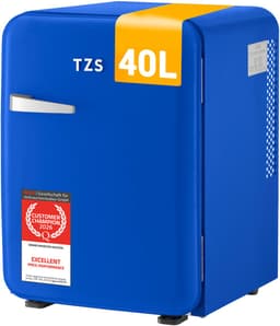 TZS First Austria Mini koelkast - Minibar - 40 liter - Vrijstaand - Volledig stil 22dB - Retro - Donkerblauw — thumbnail 1