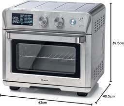 Oven Airfryer - Heteluchtoven Multifunctioneel - Gezond Koken - 15 Kookfuncties - 25 Liter - Zilver — thumbnail 5