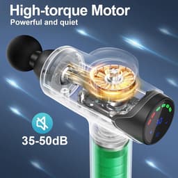 SnelShoppen - Massagepistool Diepe Weefselmassage, Stille Spierpercussie voor Rug, Nek en Hoofd met 30 Snelheidsinstellingen, LED Touchscreen en 10 Ve — thumbnail 2