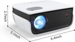 7500 liter, draagbare thuisbioscoop, ondersteunt 1080p Full HD [scherm inclusief] videobeamer compatibel met smartphone/tv-stick/PS5/PC/laptop — thumbnail 2