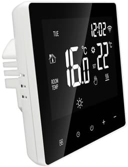 16A Slimme Vloerverwarming Thermostaat met WiFi – TUYA App Afstandsbediening – Elektrische Verwarming – NTC Sensor– Spiegeldisplay — thumbnail 2