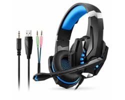 Bedrade gamingheadset met ruisonderdrukkende microfoon, 3D-stereogeluid, RGB-ledverlichtingseffecten, 40 mm-aansluiting, compatibel met PS5, PS4, pc en Xbox Switch.