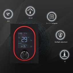 Slimme Thermostaat - Verwarming Thermostaat - Water Verwarmen - WiFi Bediening - 5-35℃ - Zwart — thumbnail 4