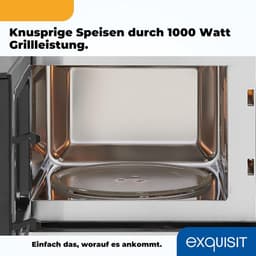 Inbouw Magnetron - Oven Met Grill - Snel Eten Bereiden - 1000W Grillfunctie - 20 Liter Inhoud - Inoxlook — thumbnail 3