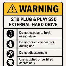 Externe Harde Schijf - Draagbare SSD - Data Opslag - Plug & Play - 2 Terabyte - Zilver — thumbnail 4