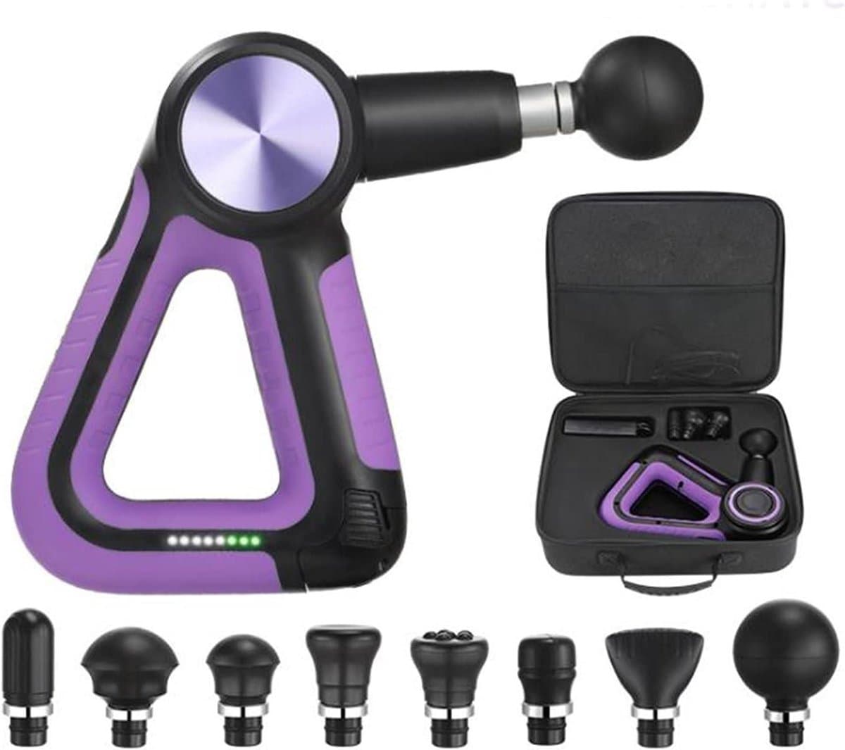 Massagepistool - Spierontspanningstool - Herstel na sport - Verstelbare arm - 16mm amplitude - Paars — afbeelding 1