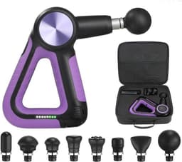 Massagepistool - Spierontspanningstool - Herstel na sport - Verstelbare arm - 16mm amplitude - Paars — thumbnail 1