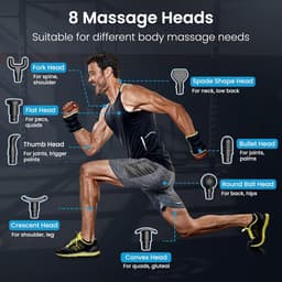 Massagepistool - Spierstimulator - Spierherstel - 30 Snelheden - 25x23x5 cm - Zwart — thumbnail 5