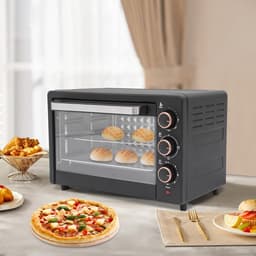 Heteluchtoven - Mini oven - Veelzijdig koken - Snelle gelijkmatige warmte - 22 Liter - Zwart — thumbnail 4