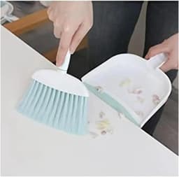 Stofblik en Bezemset - Kruimelset Bureau - Bureau Schoonmaken - Compact Ontwerp - 500 g - Veelkleurig — thumbnail 3