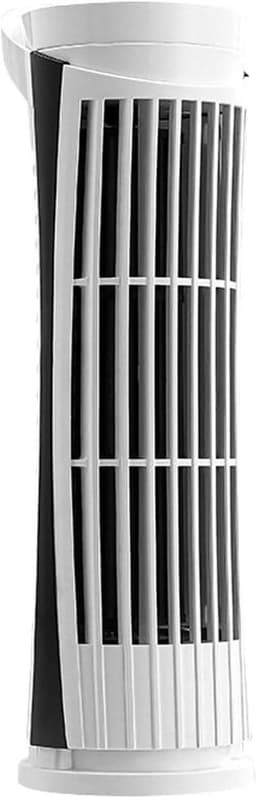 Torenventilator - Bladloze koeler - Stille luchtcirculatie - Geïntegreerd nachtlampje - 26 cm hoog - Wit — thumbnail 1