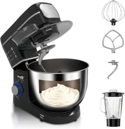 Keukenmixer - Bakmachine - Bakken en Koken - 1400W Krachtige Motor - 10 Liter Kom - Zwart — thumbnail 1