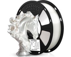 PLA Zijde Filament - 3D Printer Draad - Decoratieve Prints Maken - Zijdeglanzende Afwerking - 1 kg - Wit