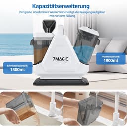 Seth Select Tapijt- en Bekledingsreiniger – Vlekkenreiniger - Tapijtreiniger machine - 16 kPa Krachtige Zuigkracht – Draagbare Vlekkenreiniger met Watertanks 1300 ml / 1900 ml — thumbnail 1