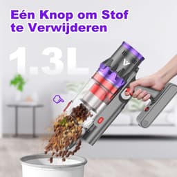 SteelStofzuiger Draadloos - Vacuum Cleaner - Kruimelzuiger - vuilopvang — thumbnail 3