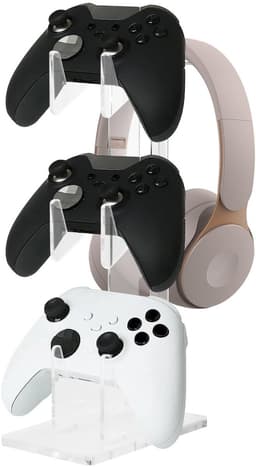 Store_9 - Catime gamecontroller standaard - Hoofdtelefoonhanger - Drielaags organizer - Helder acryl - Universele headset-organizer - Geschikt voor... — thumbnail 1