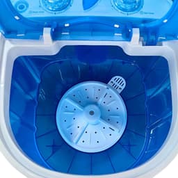 DYNA® Camping Wasmachine - Mini Wasmachine - Wasmachines - Capaciteit van Kleding 3 kg - Laag Water- en Energieverbruik - Wit - 36cm x 37cm x 53cm — thumbnail 16
