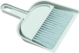 Mini Stoffer Blik - Kleine Veegset - Bureau Schoonmaken - Zachte Borstelharen - 20.5 cm - Blauw — thumbnail 1