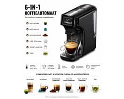 NordHaus 6-in-1 Capsule Koffiemachine – Nespresso & Dolce Gusto Compatibel – Warm & Koud – 20 Bar – Espresso Machine – Ideaal voor Airbnb & B&B