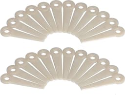 Grasmaaier messen - Vervangende bladen - Gazon onderhoud - Kunststof materiaal - 24 stuks - Wit — thumbnail 1
