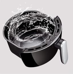 Heteluchtfriteuse - Friteuse zonder Olie - Gezond Koken - Directe Temperatuurregeling - 2.6 Liter 1000W - Rood — thumbnail 2