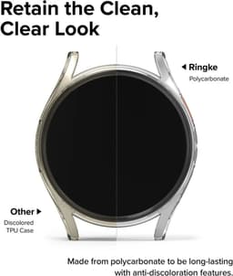 Ringke Slim + Glass | Hoesje + Screen Protector Geschikt voor Samsung Galaxy Watch 7 40MM | Case met 9H Tempered Glass | Transparant — thumbnail 9