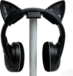 Kattenoren Accessoires - Koptelefoon Versiering - Persoonlijke Stijl - Zacht Siliconen Materiaal - Universeel Formaat - Zwart — thumbnail 4