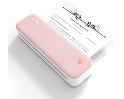 Originele Peripage A40 Draagbare Bluetooth Printer Roze- Thermisch - Mobiel- A4- Zwart Wit - Inclusief een rol thermisch papier -Draadloos - Compact - Draagbaar