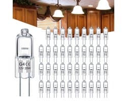 G4 Halogeen 12V 20W - G4 Halogeen - G4 Lamp - G4 Lampje - Halogeen Lampjes Insteek - Warm Wit Licht - Dimbaar - 40 Stuk