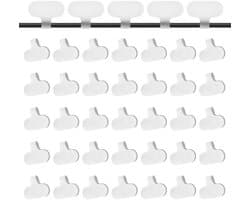 Set van 40 Herbruikbare Kabel Labels voor Elektronica, Computers en Opladers - Wit Haak en Lussysteem voor Eenvoudige Identificatie en Organisatie van Draden