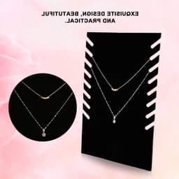 Zwart fluwelen kettinghouder voor sieraden, elegante display standaard voor kettingen en hangers, perfect voor opslag en presentatie van juwelen — thumbnail 2