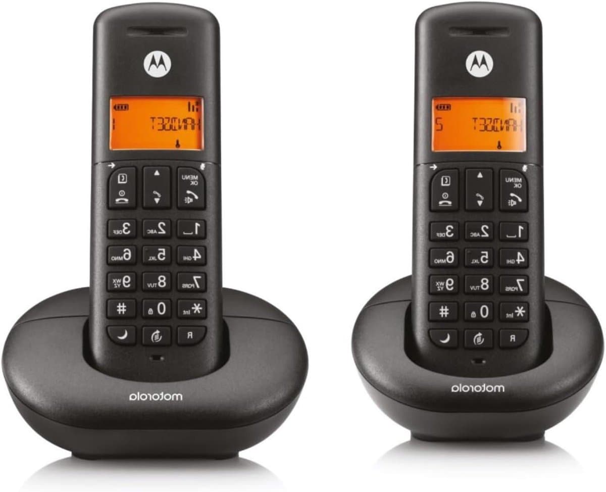 Draadloze Telefoons - DECT Set - Ongewenste Oproepen Blokkeren - Nummerherkenning - 2 stuks - Zwart — afbeelding 1