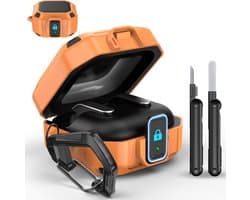 Rugged Armor Shockproof Beschermhoes voor Samsung Galaxy Buds 4 Pro en Buds 4, Inclusief Schoonmaakpen en Haak, Oranje, Volledige Bescherming voor Draagbaarheid en Stijl — thumbnail 1