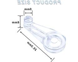 Transparante Glashouders Clips - 25 Stuks voor Spiegels, Glazen Planken en Kastdeuren met Schroeven (3.5 x 16 mm)