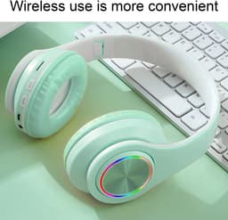 VT Goods - Draadloze Bluetooth-koptelefoon - Ruisonderdrukking - Opvouwbaar - Groente - Over-ear - Geschikt voor telefoons en laptops — thumbnail 2