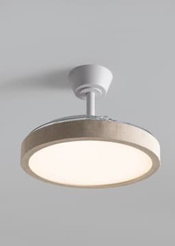 CREATE - Plafondventilator 40W stil met intrekbare bladen en LED-licht, verschillende maten - S - Met licht - Afstandsbediening - WIND CLEAR STUDIO — thumbnail 2