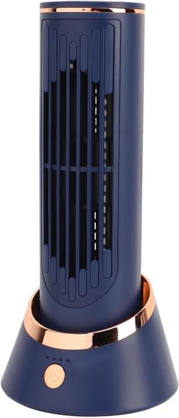 Bladeless Torenventilator - Stille Ventilator - Persoonlijke Koeling - 3 Snelheden Instelbaar - 30x15x15cm - Blauw — thumbnail 1