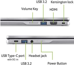 Acer Chromebook Spin 314 CP314-2HN-C1L1 - 2-in-1 Convertible - 14 inch - Touchscreen - 8GB - 64GB - Zilver — thumbnail 3