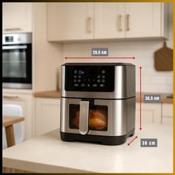 RUX® Heteluchtoven - Oven - Airfryer Oven - 25 Liter - Zilver - ‎38cm x 30cm x 37cm — thumbnail 7