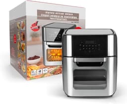 RUX® Heteluchtoven - Oven - Airfryer Oven - Roestvrij staal -Zilver - 36cm x 33cm x 38cm — thumbnail 7