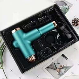 Mini Massage Gun - Fascia Gun - Spierherstel - 6 Intensiteitsversnellingen - 4 Massagekoppen - Zilver — thumbnail 3