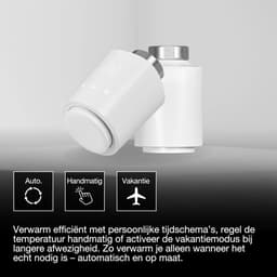 Radiatorthermostaat - Slimme thermostaat - Energie besparen - App en spraakbediening - M30 x 15 - Wit — thumbnail 4