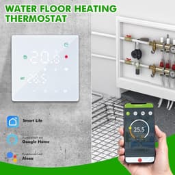 Thermostaat Vloerverwarming - Slimme Kamerthermostaat - Comfortabel Wonen - App & Spraakbesturing - 5A - Wit — thumbnail 4