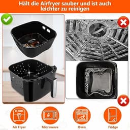 9-delige Airfryer Accessoireset - Siliconen Vormen & Grillrooster — thumbnail 4