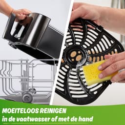 Nutrilovers NUTRI-FRYER Heteluchtfriteuse, roestvrij staal, XXL, 8 liter, 2000 W, roestvrij staal met led-touch-display, Double Heating technologie, kijkvenster, vetarme friet, friteuse zonder olie [Energieklasse A+++] — thumbnail 4