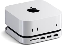 Satechi USB-C Stand/hub Mac mini M4 (SSD) – Compact Ontworpen voor 2024 Mac Mini – Voorpoorten voor Gemakkelijke Toegang – Compatibel met Oudere Apparaten via USB-A Poorten - Grijs — thumbnail 1