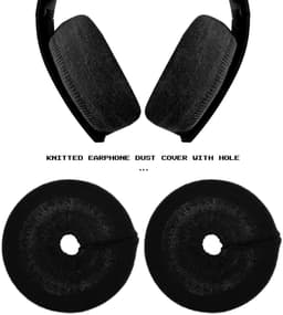 Allecto - Paar Wasbare Hoofdtelefoon Covers - Zwart & Rood - Comfortabele Earpads Bescherming — thumbnail 3